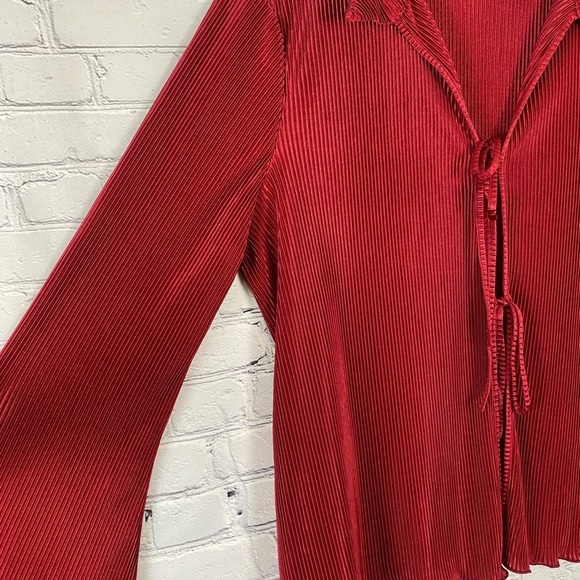 Shein Red Long Sleeve Blouse size 3X - Picture 6 of 9